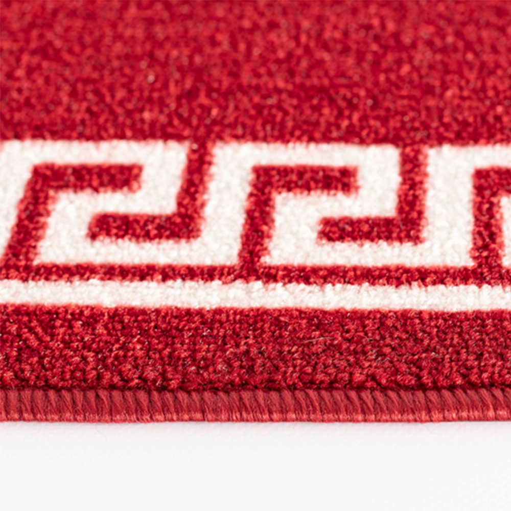 Desire Rugs Havana Red and White Greek Key Anti Slip Door Mat 300 x 80cm Image 3