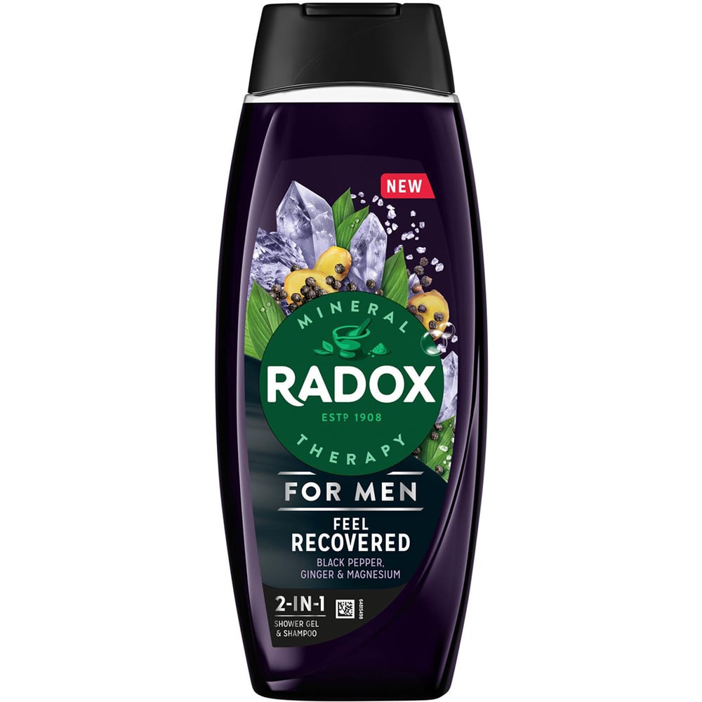 Radox Mineral Therapy Feel Recovered 2 in 1 Shower Gel and Shampoo 450ml 6 Pack Image 2