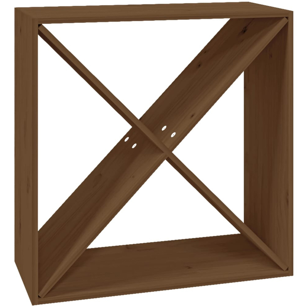 vidaXL 4 Shelf Honey Brown Freestanding Wine Cabinet Image 2