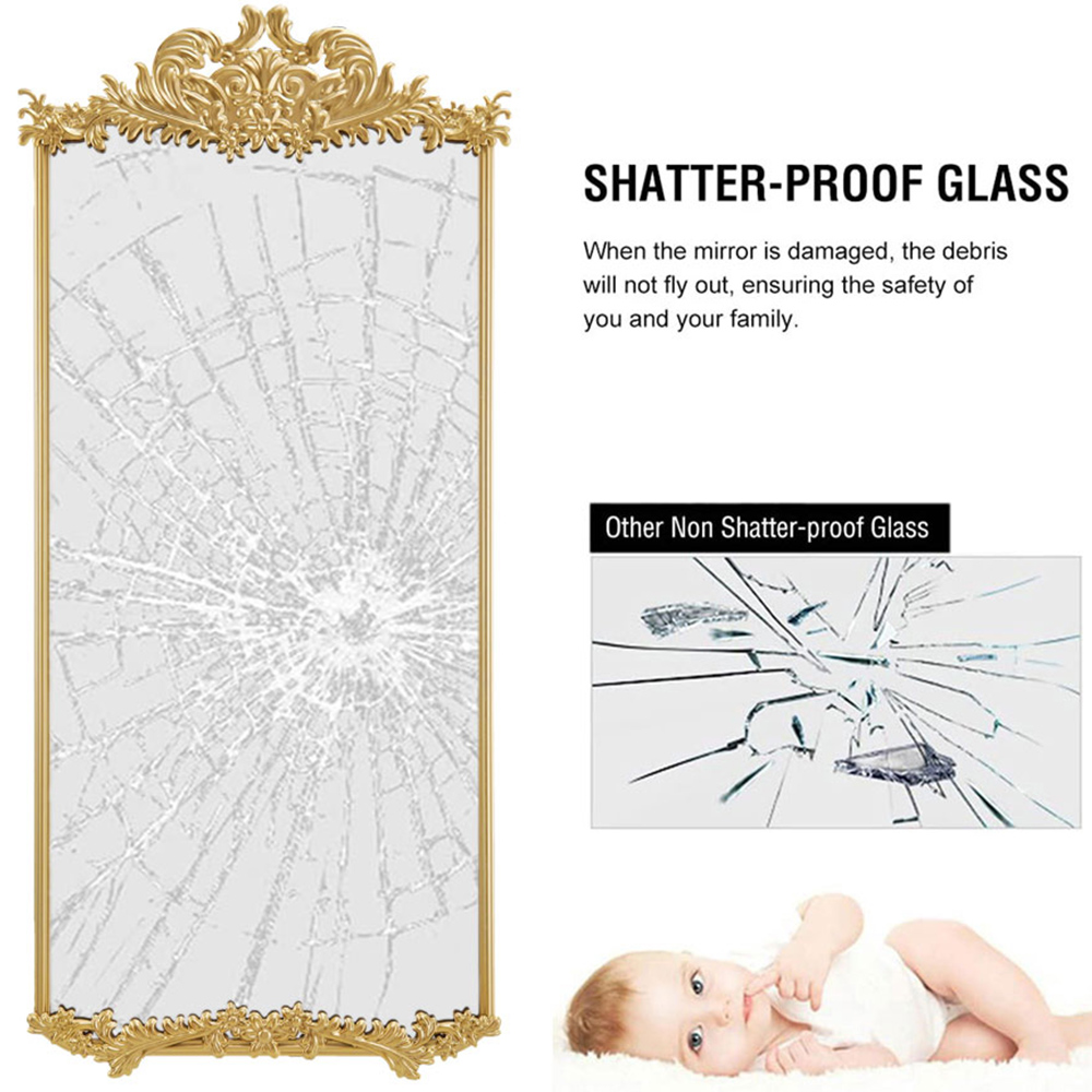 Living and Home Gold Metal Wall Mirror 170 x 60cm Image 8