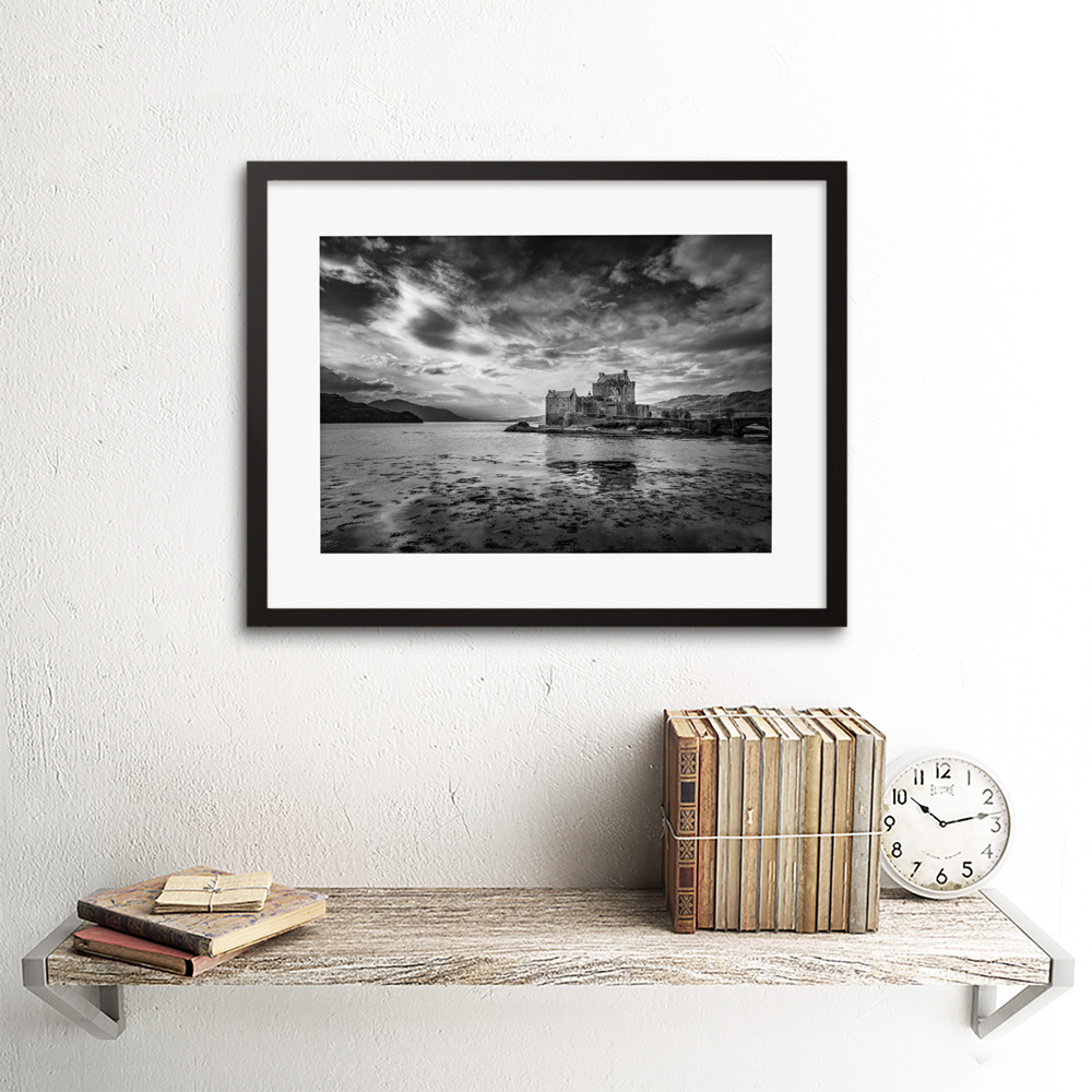 Wee Blue Coo Eilean Donan Castle Scottish Landscape Photo Framed Wall Art Print 30 x 41cm Image 2