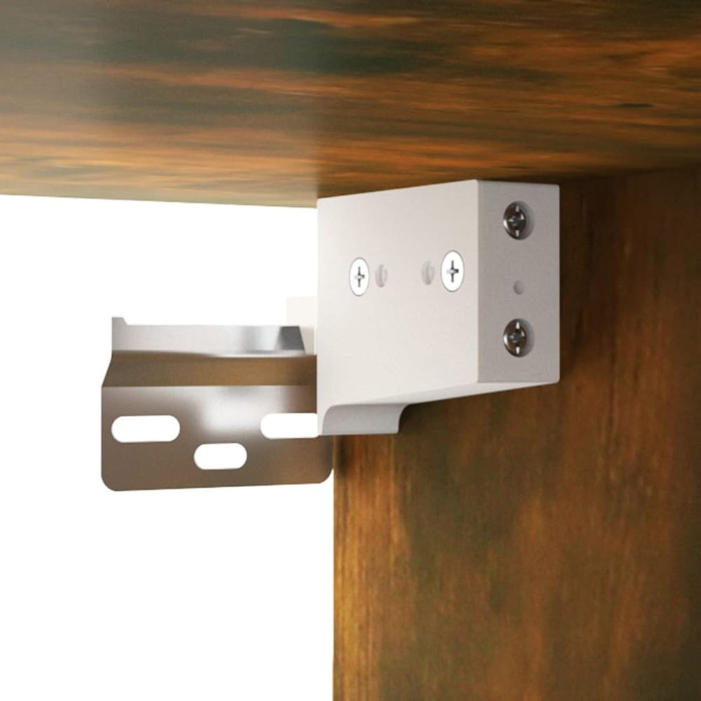 vidaXL 2 Door Single Shelf Brown Wall Cabinet Image 6