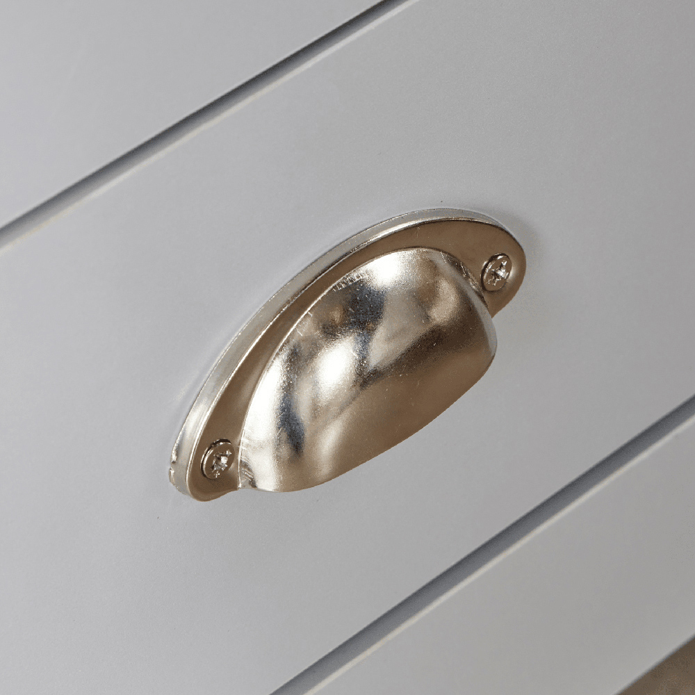 Home Source Camden 2 Drawer Grey Bedside Table Image 3