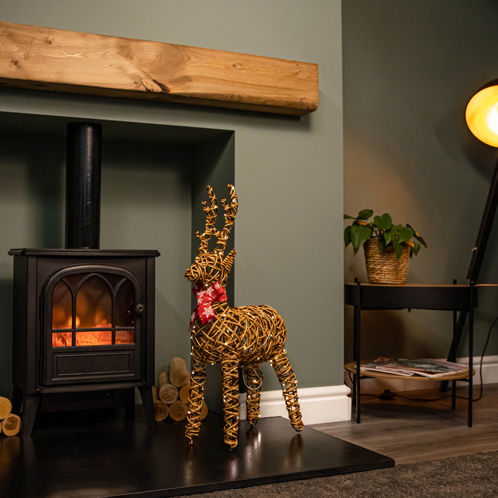 Samuel Alexander Light Up Brown Reindeer Christmas Decoration Image 7