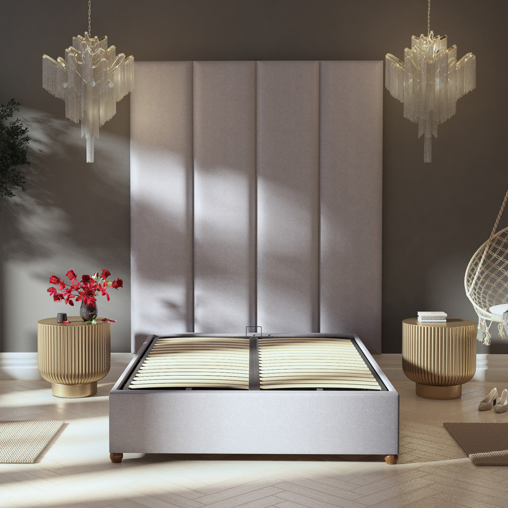 Aspire Furniture Llewelyn-Bowen Luxury Grey Eire Linen Wall Mounted Headboard 45cm Image 5