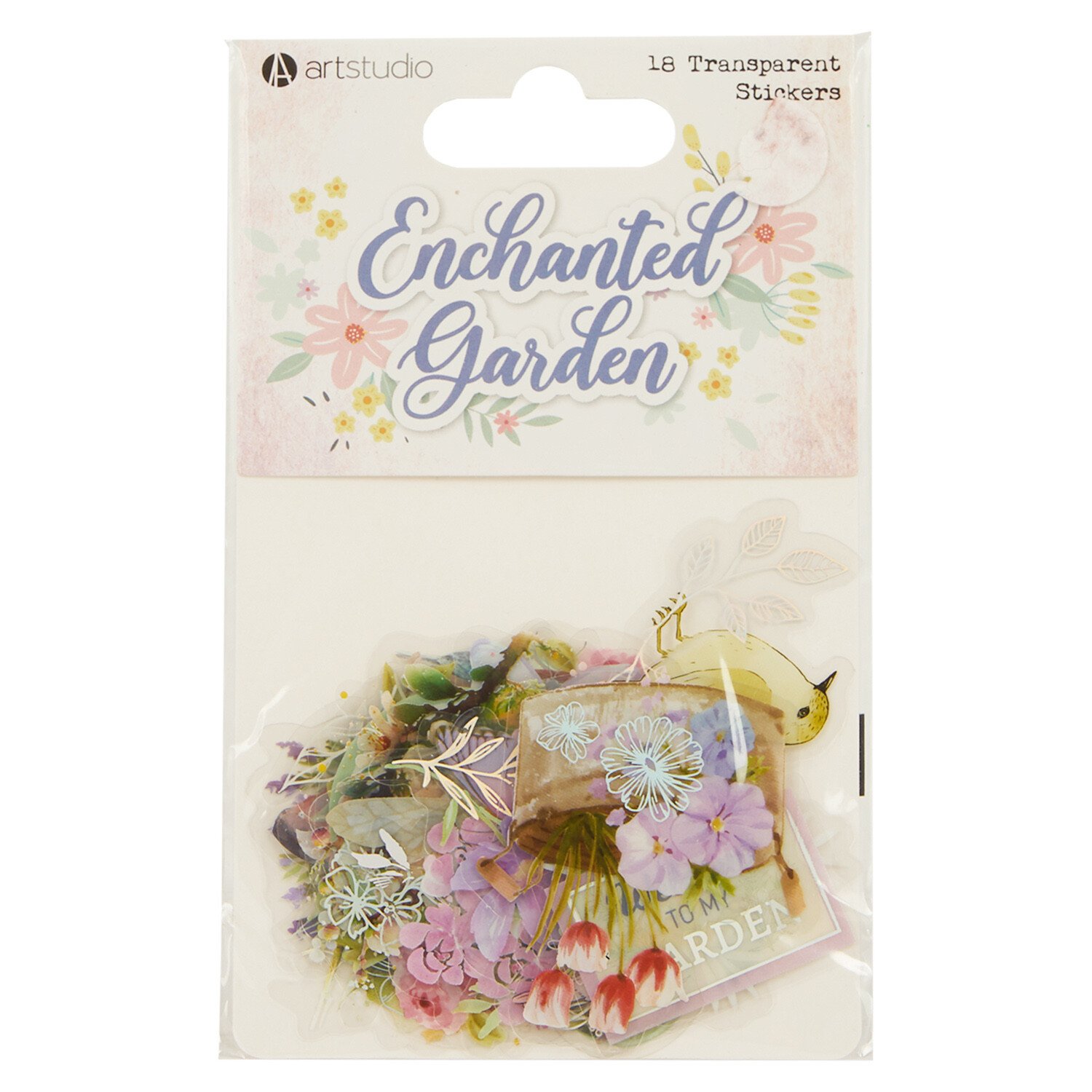 Pack of 18 Enchanted Garden Foiled Stickers - Multicolour Image 1