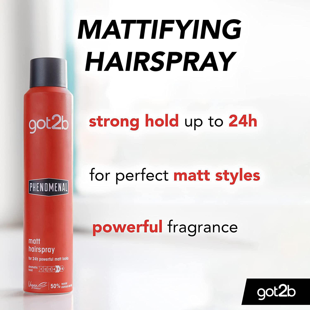 Got2b Mens Matt High Hold Hairspray 200ml 6 Pack Image 3