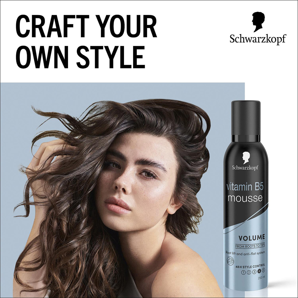 Schwarzkopf Professional Styling 48H Extra Strong Volume Lift Mousse 250ml 3 Pack Image 4