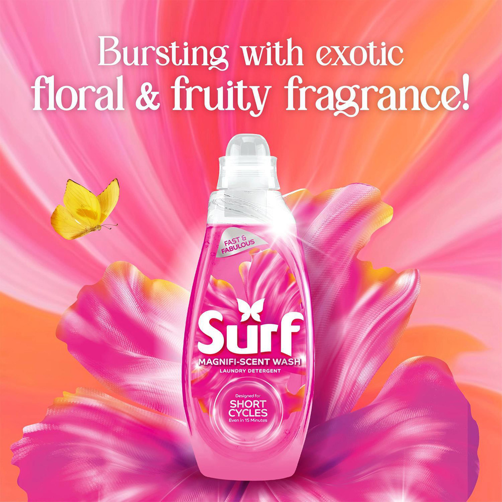 Surf Magnifi-Scent Wash Floral Fusion Liquid Laundry Detergent 40 Washes 1.08L 8 Pack Image 9