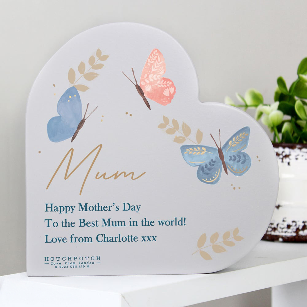Personalised Memento Personalised Hotchpotch Butterfly Heart Ornament Image 2