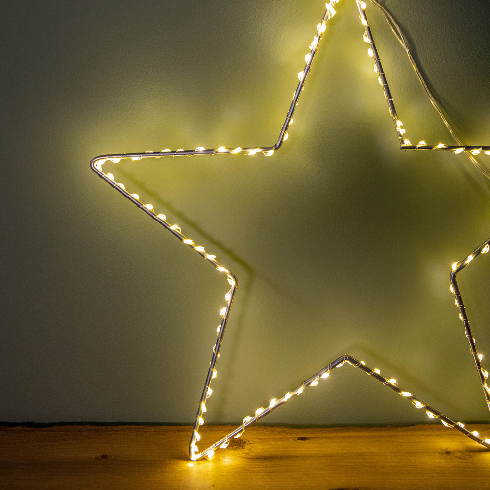 Samuel Alexander Warm White LED Light up Dewdrop Christmas 2D Star 30cm Image 3