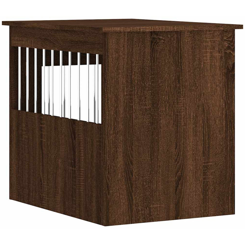 vidaXL Brown Oak Processed Wood Dog Crate Furniture 55 x 75 x 65cm Image 8