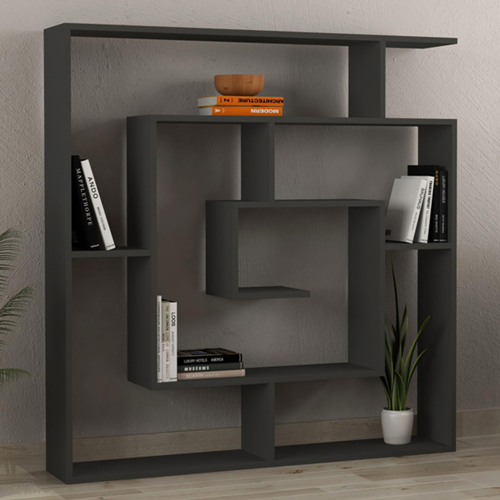 Labirent Anthracite Bookcase Room Separator 129cm Image 1