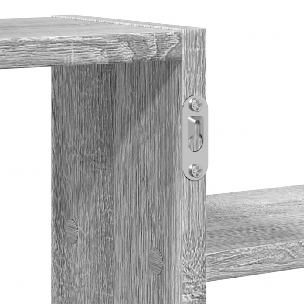 vidaXL 104 x 15 x 49cm Grey Sonoma Oak Wall Shelf Image 8