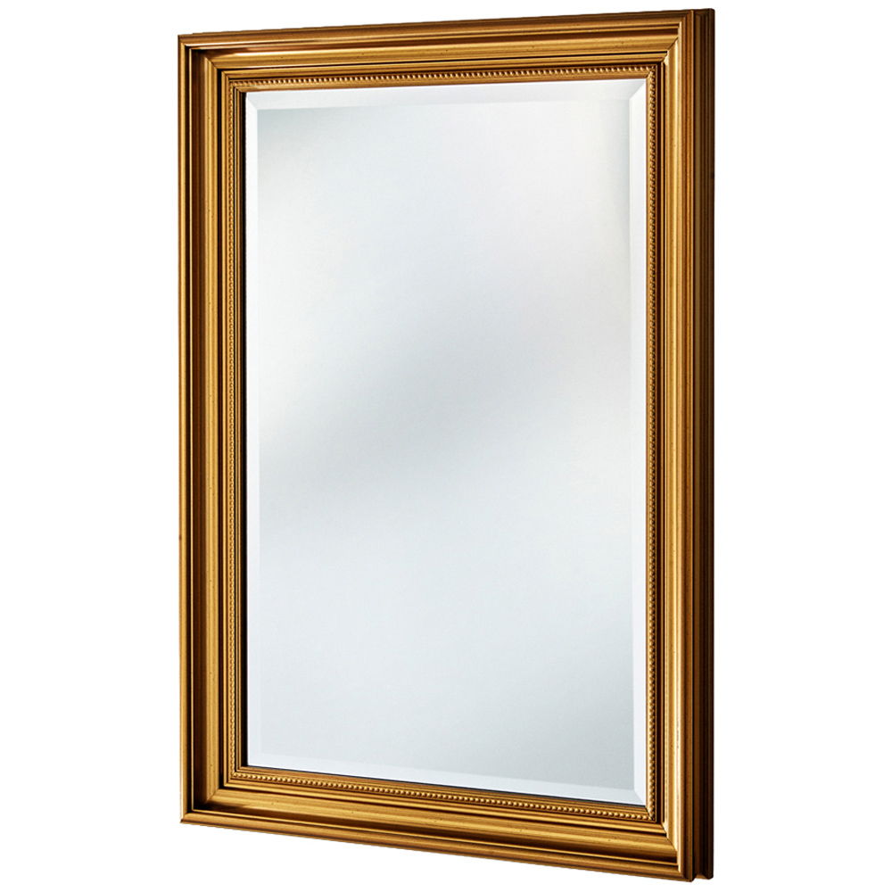 Yearn Gold Framed Beaded Classic Bevelled Wall Mirror 74 x 58.5cm Image 1