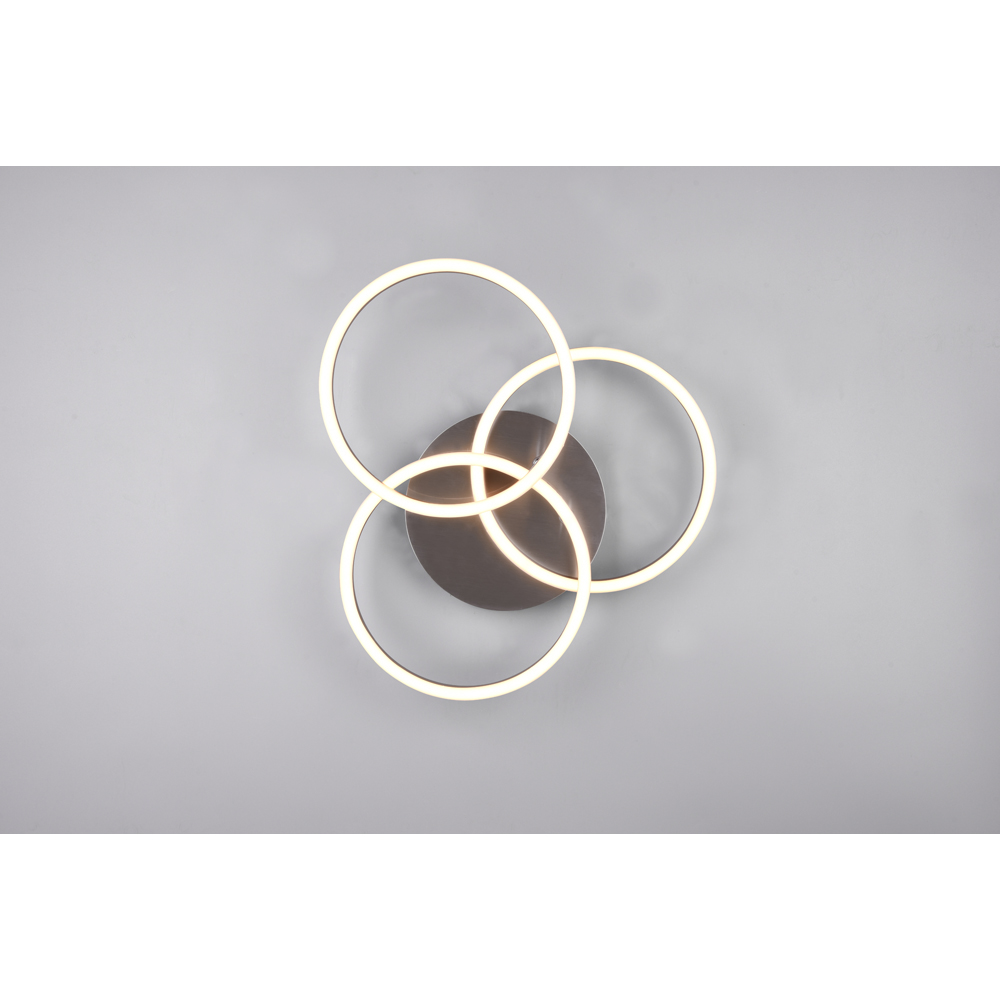 TRIO Circle Matt Nickel LED Ceiling Light Image 8