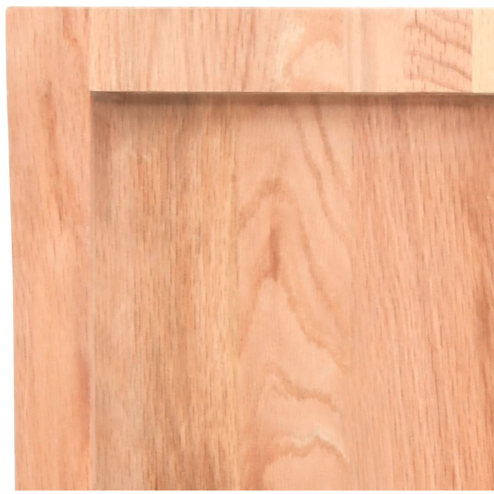 vidaXL 120 x 60 x 4cm Light Brown Treated Solid Wood Oak Wall Shelf Image 3