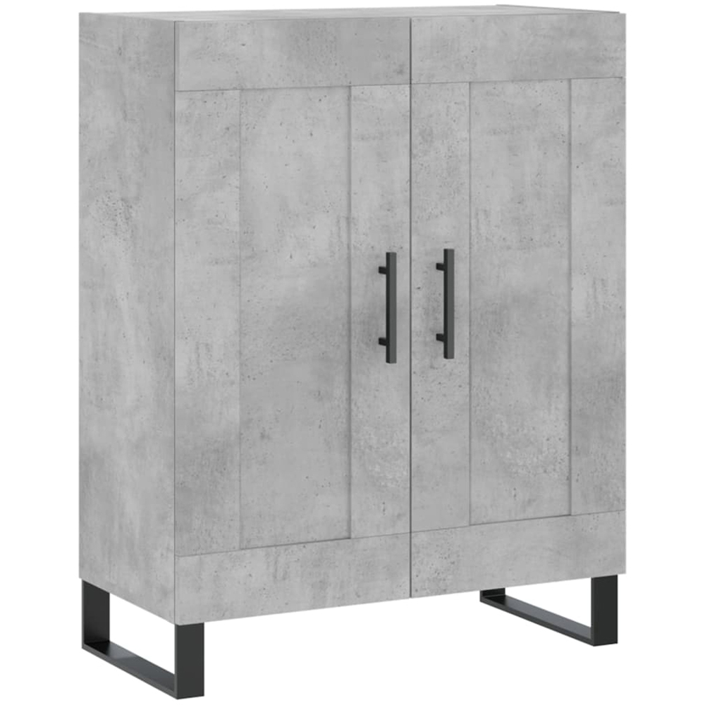 vidaXL 2 Door 3 Shelf Concrete Grey Highboard Image 7