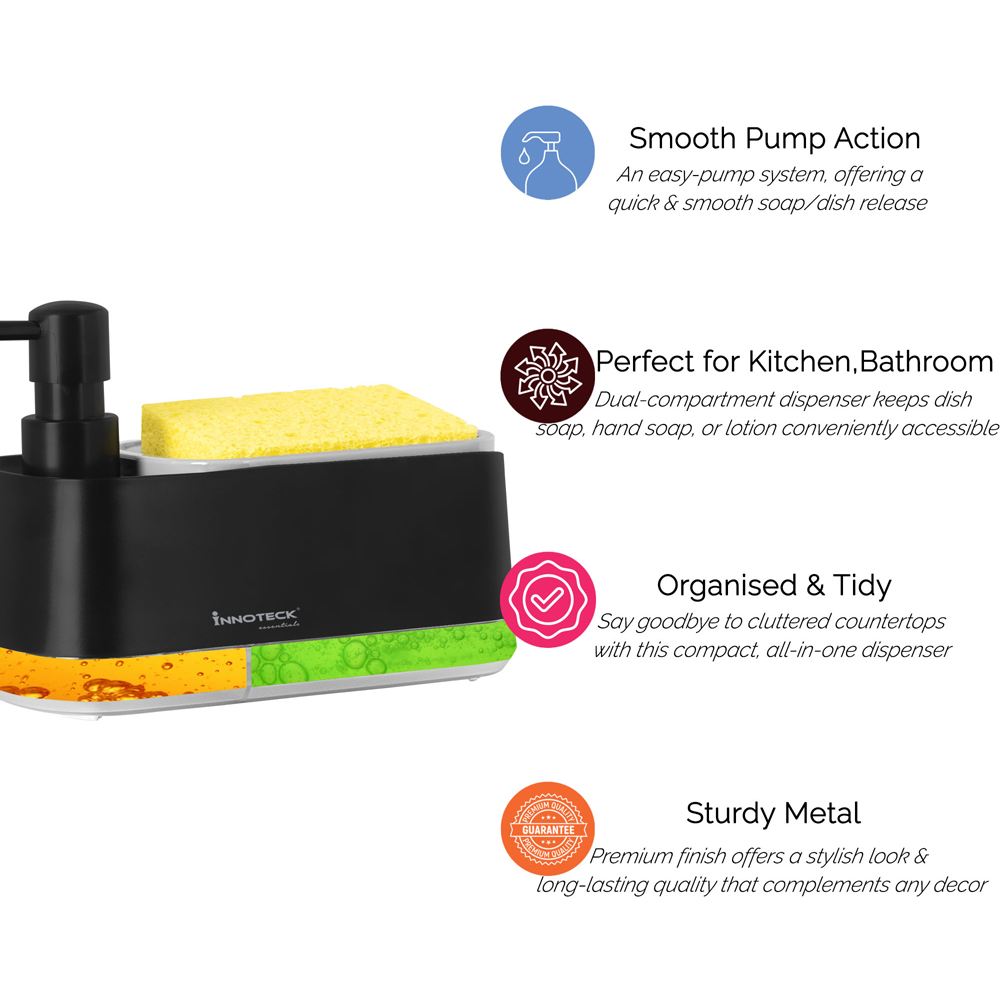 Innoteck Essentials 3 in 1 Hand and Dish Soap Dispenser Image 5
