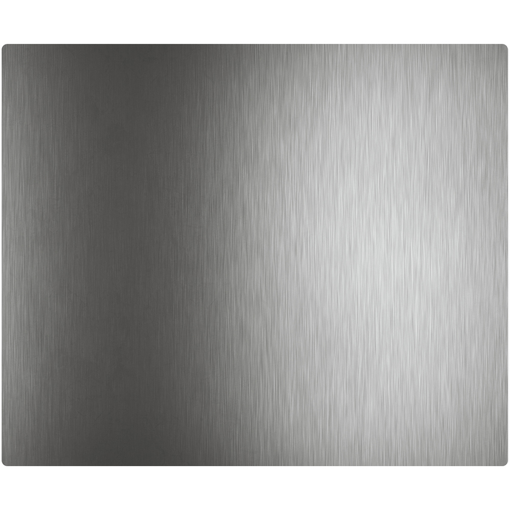 Metallico Brushed Silver Stainless Steel Kitchen Splashback 90 x 75 cm Image 2