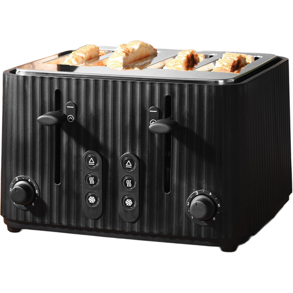 Kitchen Master 4 Slice Toaster  - Black Image 1