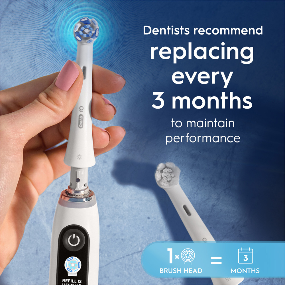 Oral-B iO Ultimate Clean White Toothbrush Refill Head 2 Pack Image 7