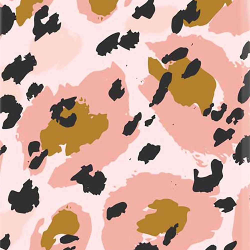 Warren Reed Designer Medium Hand Drawn Pink Leopard Print Suitcase Image 3