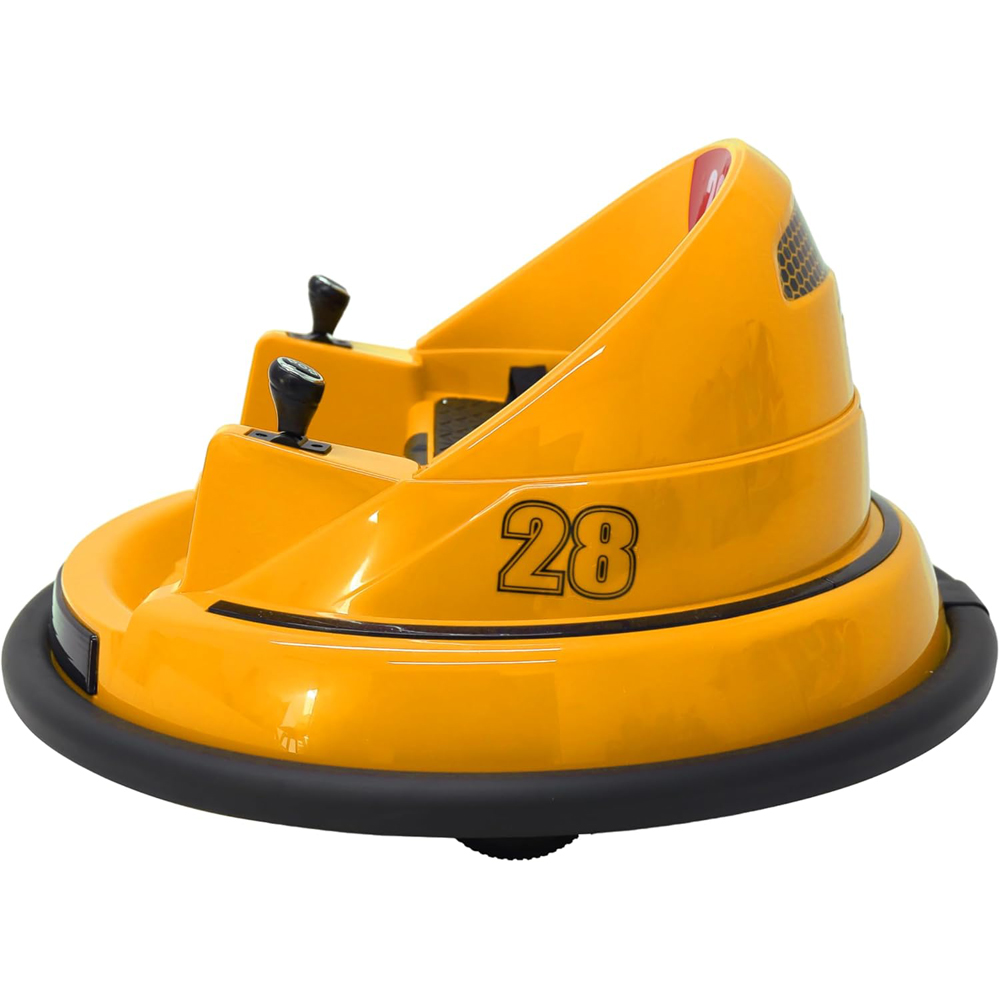 Alivio Kids Yellow 360 Degree Spin Ride-On Bumper Car with Remote Control and Safety Belt Image 2