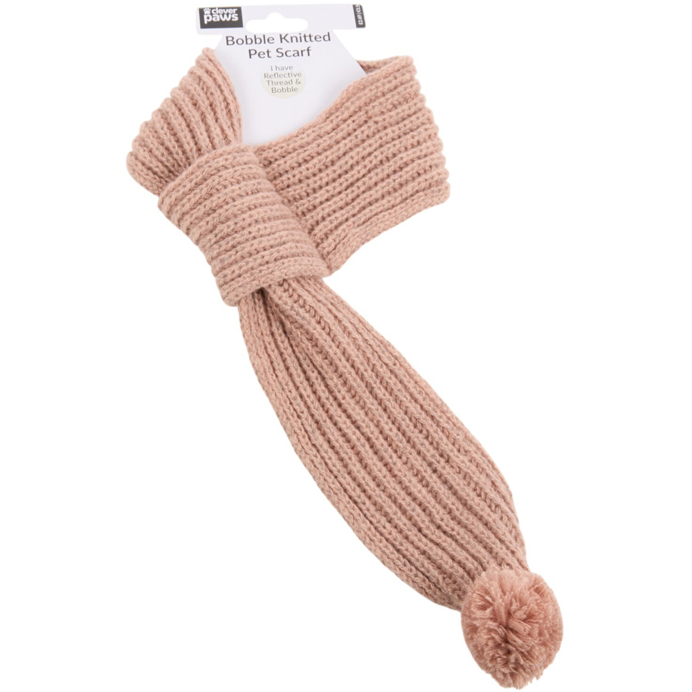 Bobble Knitted Fabric Pet Scarf Image 3