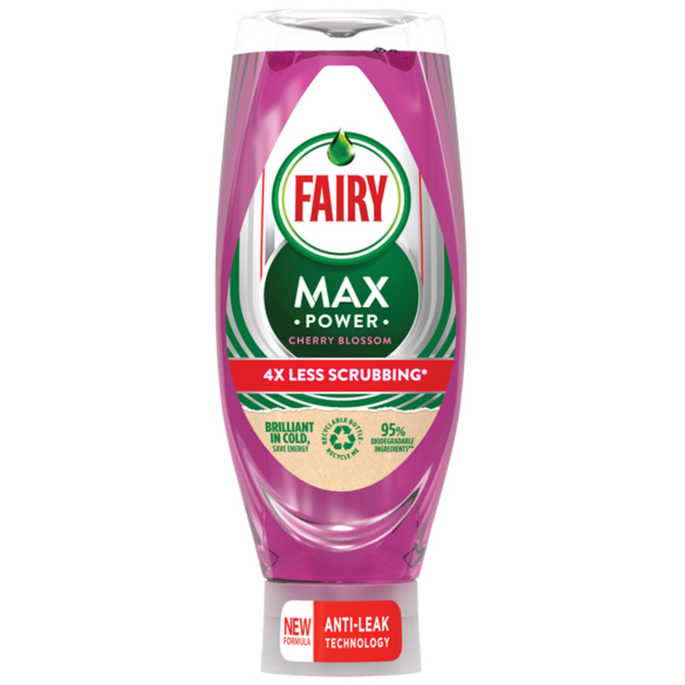 Fairy Max Power Cherry Blossom Washing Up Liquid 640ml Image 1