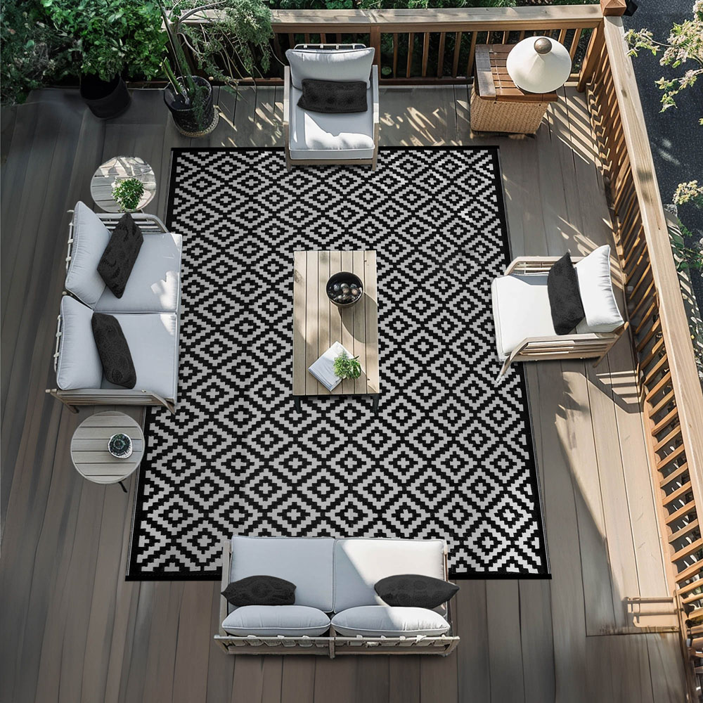 Green Decore Nirvana Black and White Outdoor Rug 240 x 300cm Image 3