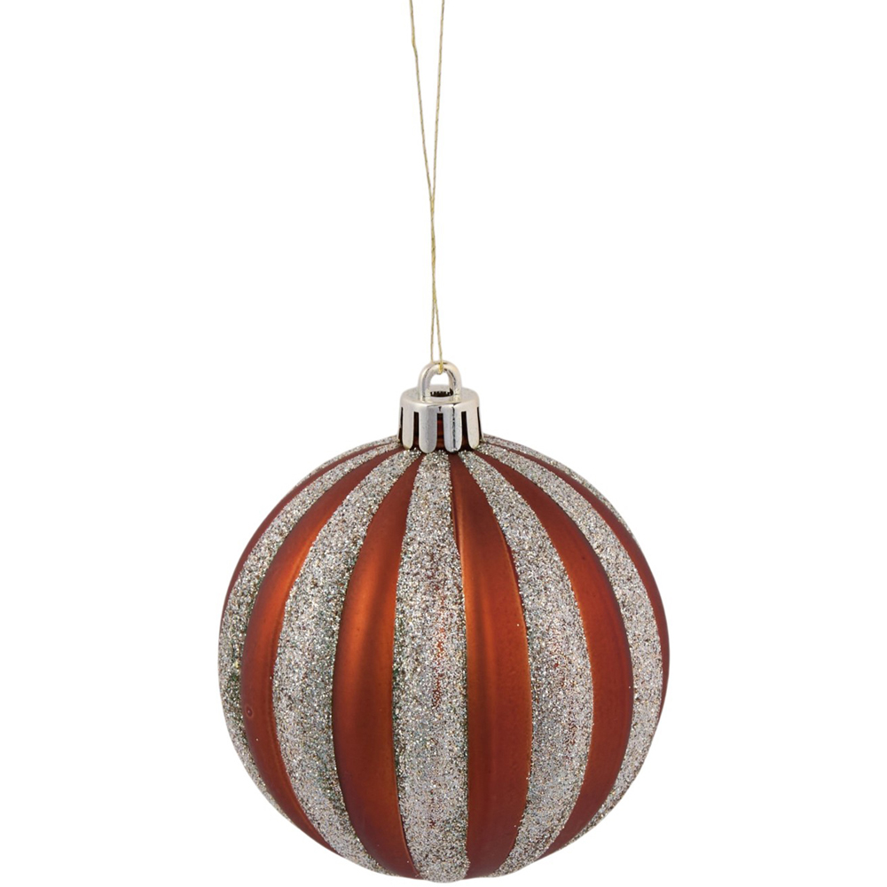 Pack of 16 Amber Charm Festive Baubles Image 4