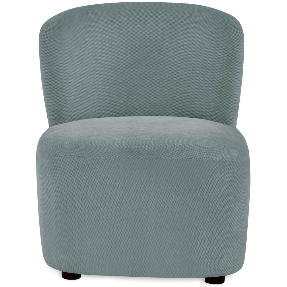 Julian Bowen Lunetta Blue Chenille Armless Accent Chair Image 3