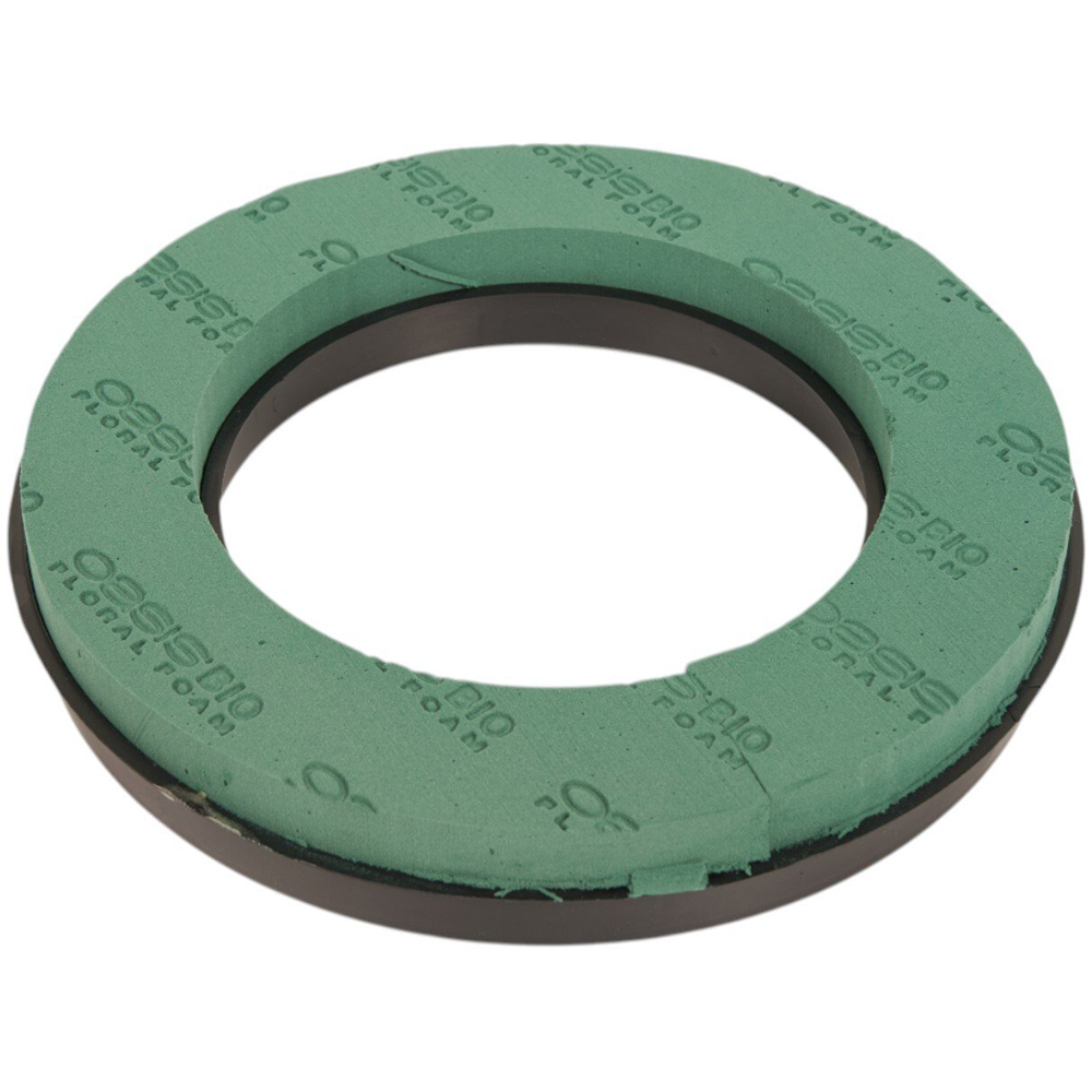 Pack of 2 Oasis Bio Floral Foam Rings Green 12cm 31cm Image 1