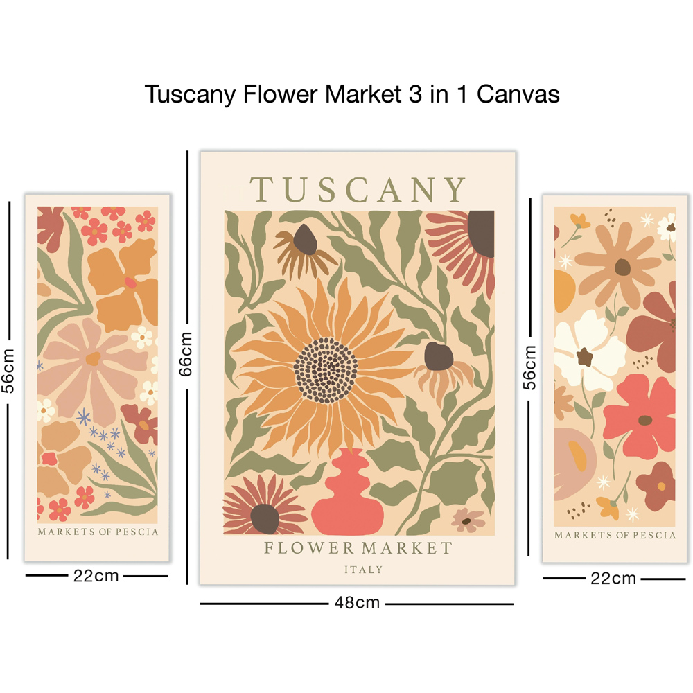 Arthouse 3-in-1 Tuscany Flower Market Canvas Set Image 4