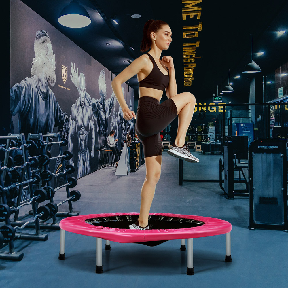 Costway Pink Kids 38 inch Foldable Mini Trampoline Image 2