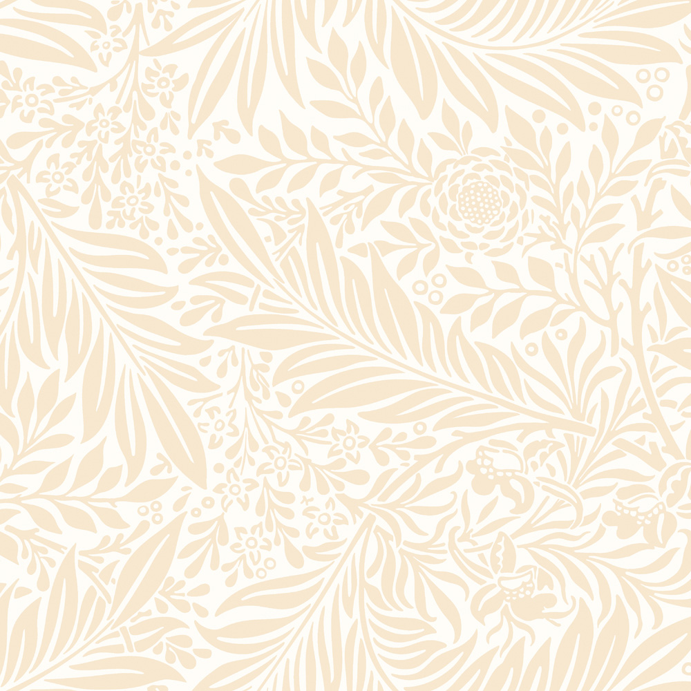 Hoopla Walls Elegance Ditsy Leaf Stripe Butter Wallpaper Image 1