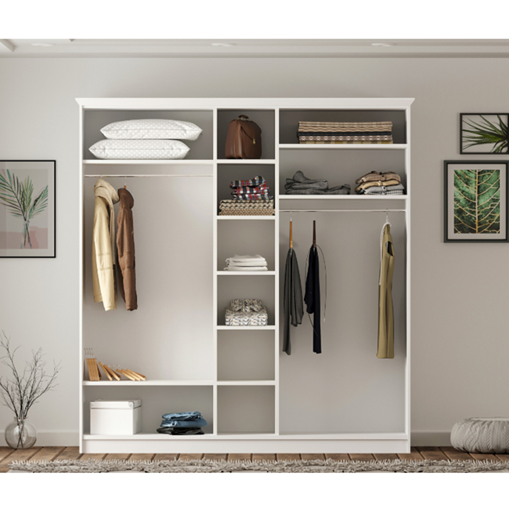 Evu VENICE XL 5 Door Soft White Wardrobe Image 5