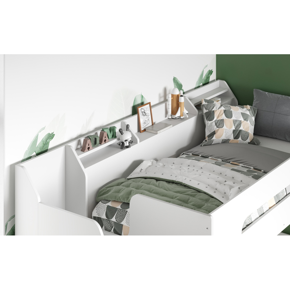 Flair Stepaside Triple Sleeper White L Shaped Bunk Bed Image 2