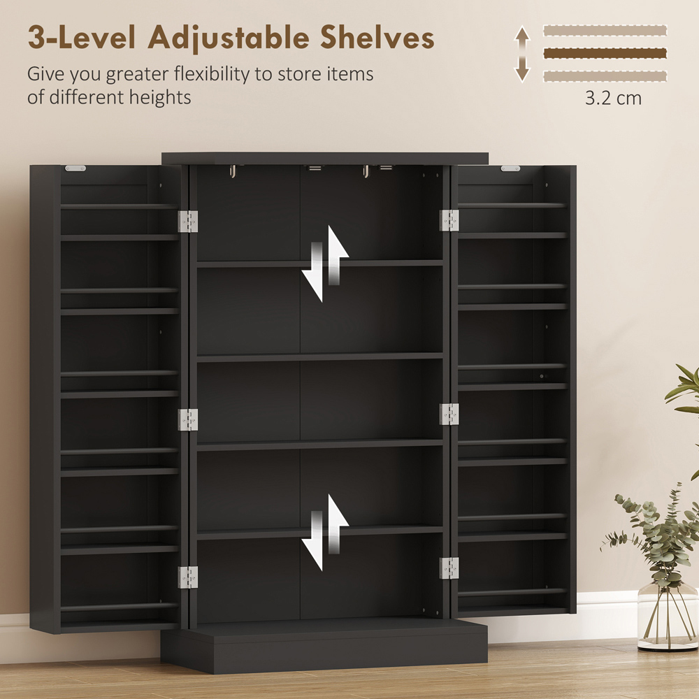 Portland 2 Door Black Kitchen Storage Cabinet Image 6