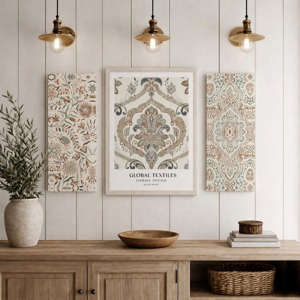 Arthouse 3-in-1 Damask Canvas Set Image 2