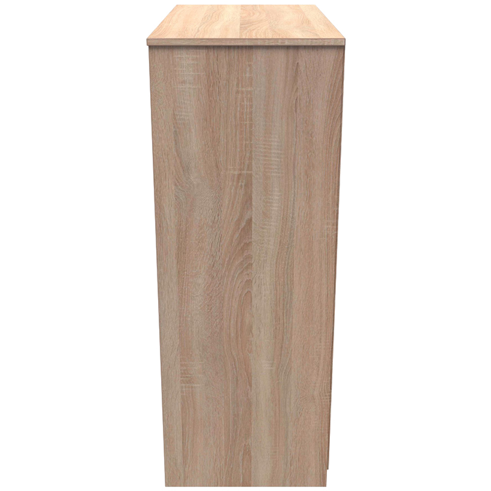 Crowndale Monaco 4 Drawer White Gloss and Bardolino Oak Deep Chest of Drawers Ready Assembled Image 4