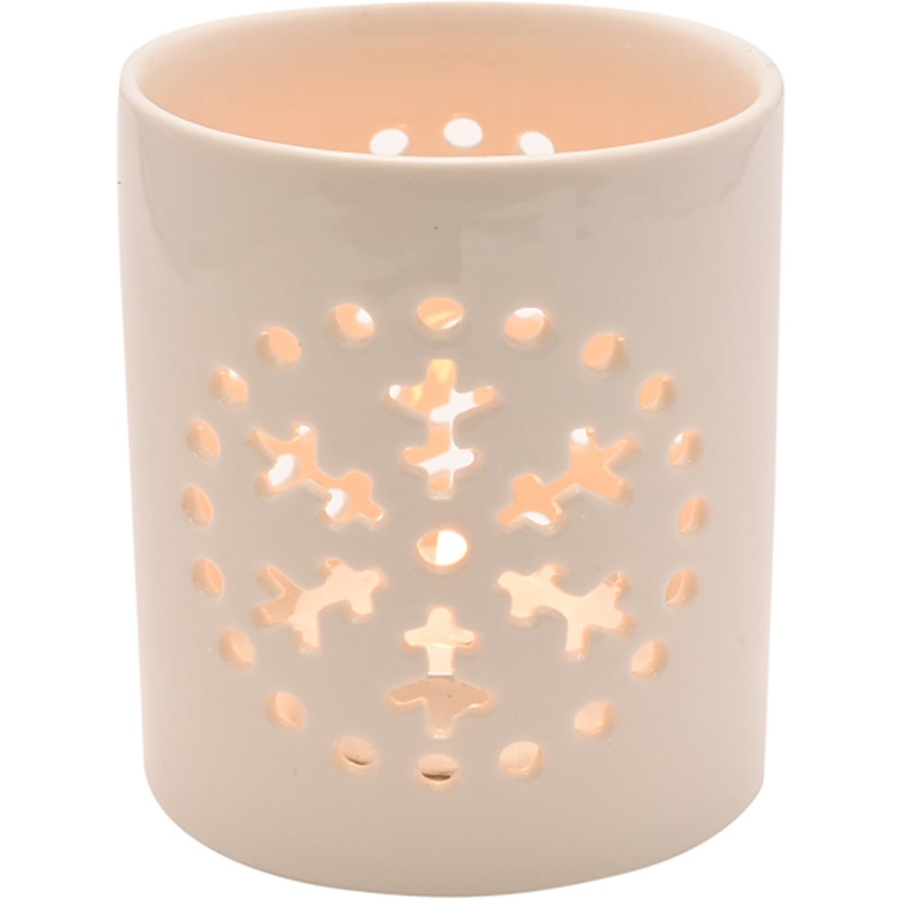 The Seasonal Gift Co. Snowflake Candle Holder Image 2