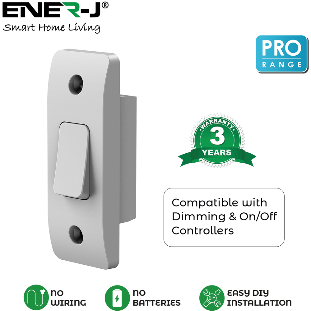 ENER-J Pro White Wireless Kinetic Architrave Grid Switch Image 5