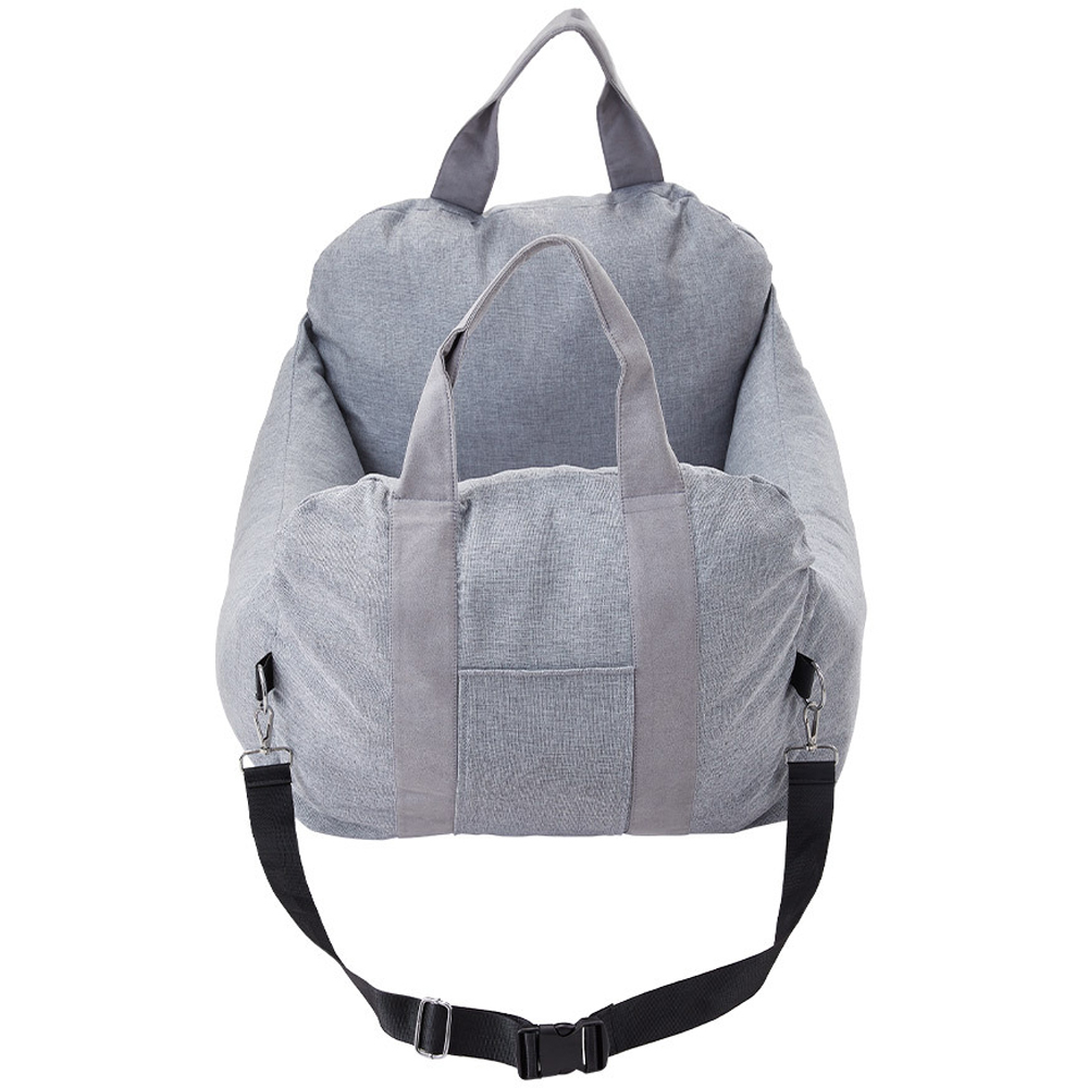 H&O Direct Portable Light Grey Pet Car Seat Image 3