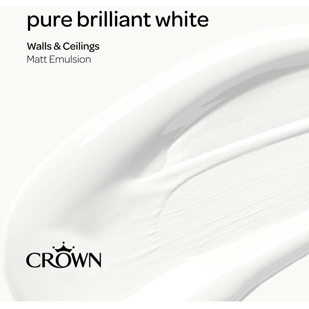 Crown Breatheasy Pure Brilliant White Matt Emulsion Paint 2.5L Image 8