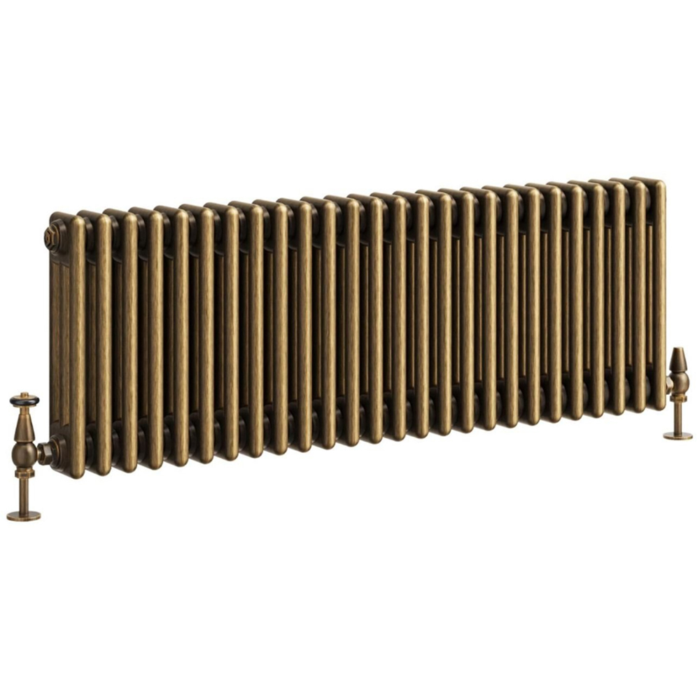 Go Bathrooms Clarence Antique Brass 3 Column 26 Section Radiator 400 x 1190mm Image 1