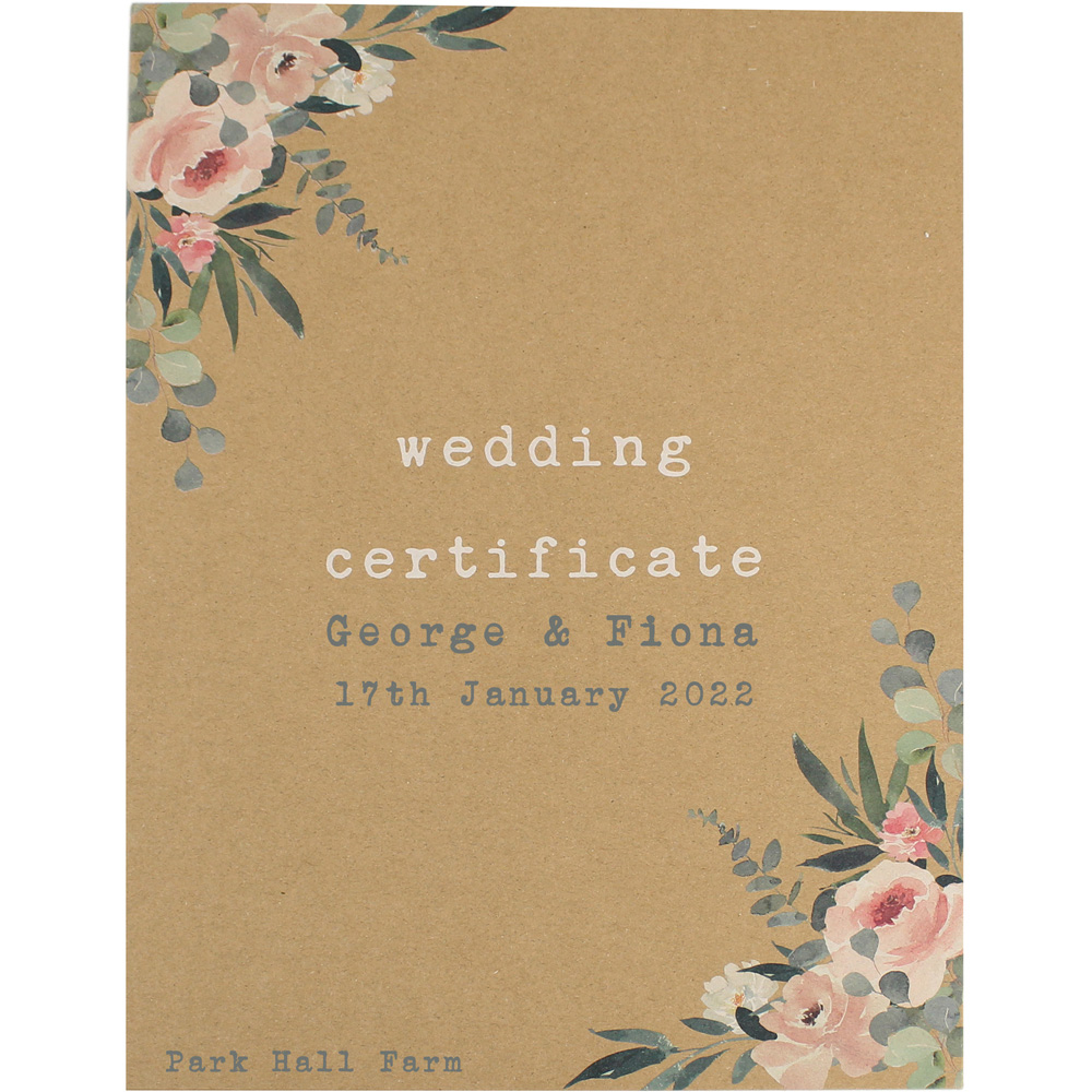 Personalised Memento Personalised Wedding Certificate and Photo Display Book Image 1