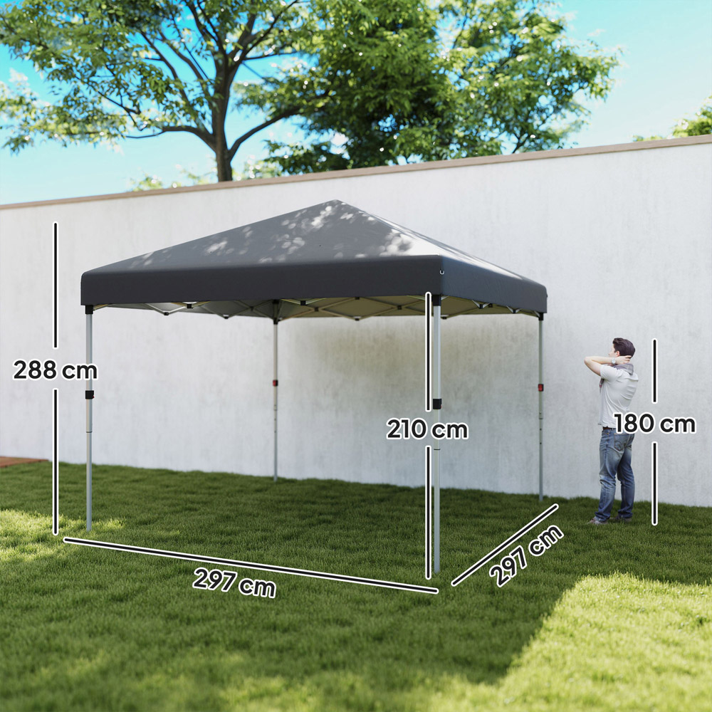 Outsunny 3 x 3m Grey Pop Up Gazebo Image 8