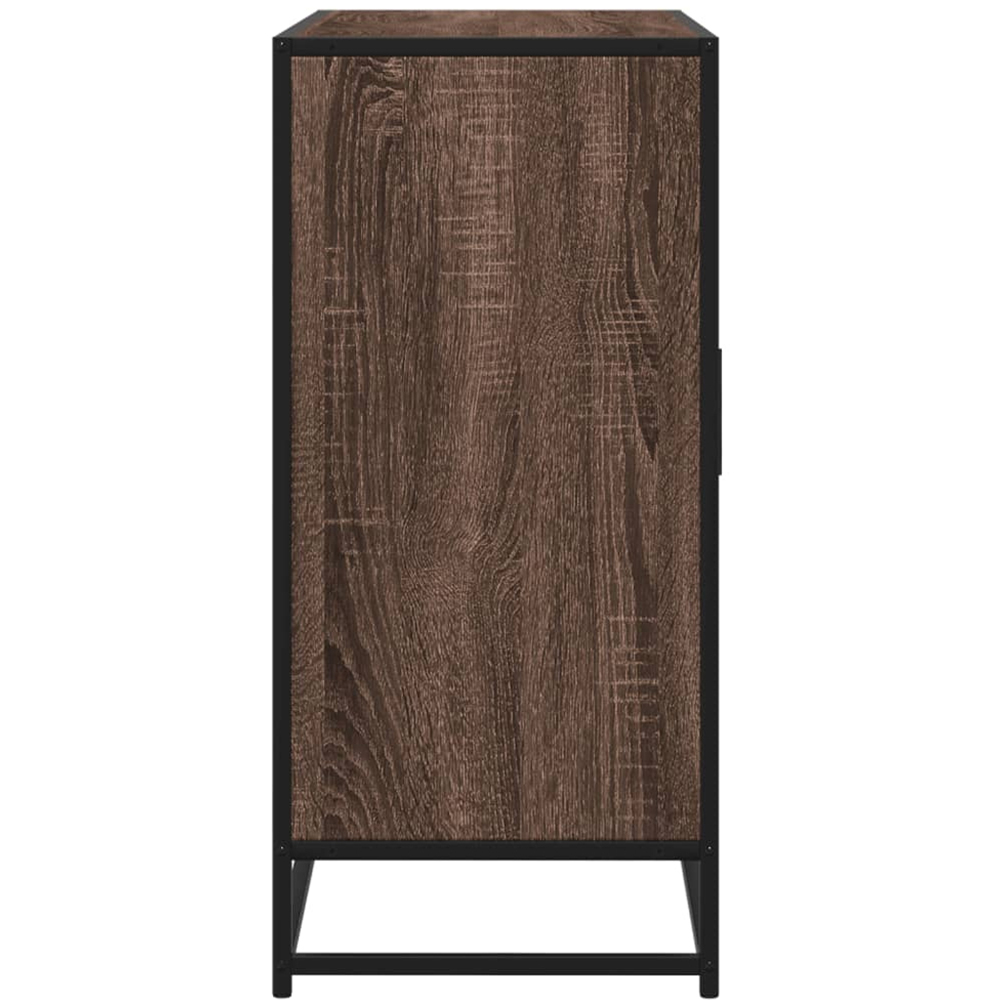 vidaXL 2 Door 4 Drawer Brown Oak Sideboard Image 4